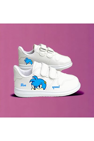 archiepet Μπλε παιδικά αθλητικά παπούτσια με στάμπα Blue Speed Angry Blue Face