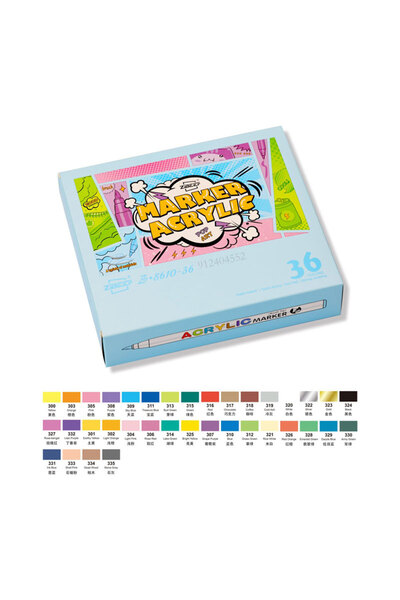 Choice 36 Colors 18/60Color Acrylic Paint Pens Brush Marker Pen for Artist Rock Painting,Glass,Ceramic Fabr