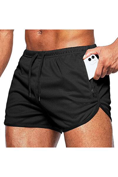 Choice شورت رياضي رجالي أسود مقاس XXXL (90-100 كجم) ملابس رياضية صيفية للركض على الشاطئ شورت تدريب قصير Me