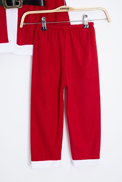 Cansın Mini Red Boy's Belted Hat Christmas Themed Suit 23325