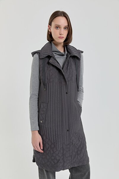 Nihan İnce Kapitone Yelek Antrasit