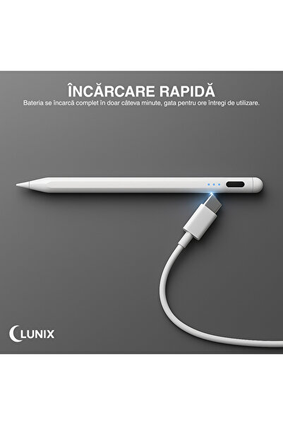 Lunix LUNIX® universal Stylus Pen, compatible with iPad, Android and Windows, Anti-Lag, Fast Charge USB-C