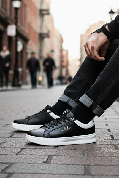 Giyyin Αθλητικά παπούτσια Sneaker Μαύρα Καθημερινά Άνετα Ποιοτικά Ορθοπεδικά με κορδόνια Κατάλληλα για το χειμώνα