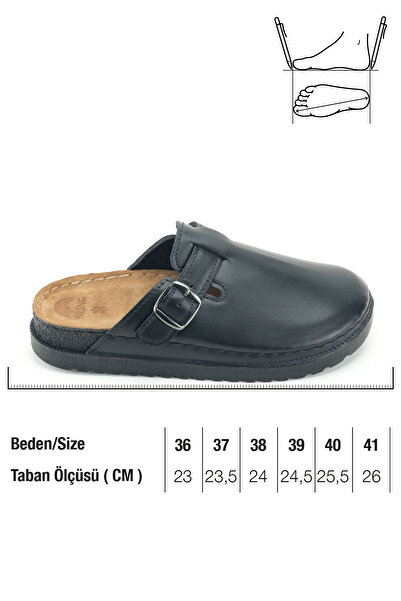 Paleng Women's Winter Indoor Outdoor Genuine Leather Comfortable Sole Single Strap Adjustable Home Garden Slippers