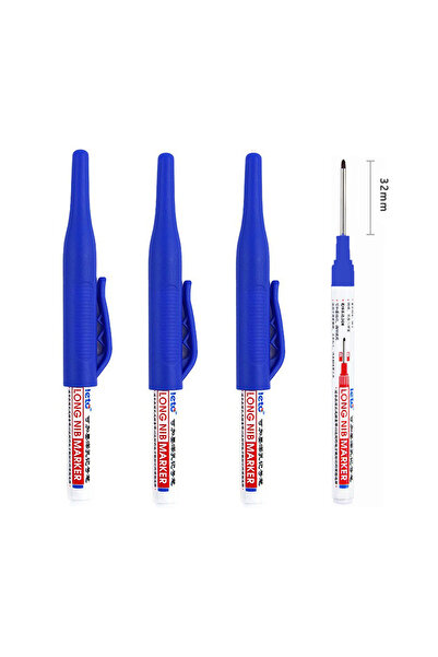 Choice Blue 4pcs 4Pcs/Set 30mm Deep Hole Long Nib Head Markers For Metal Perforating Pen Waterproof Bathroo