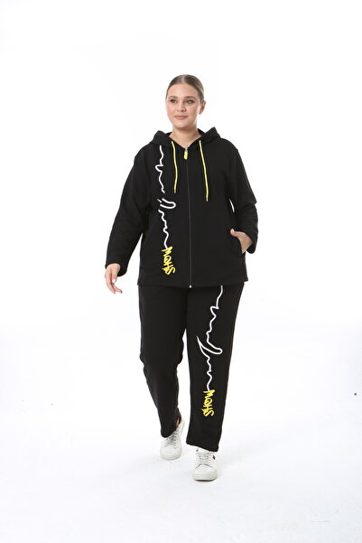 XL Modam SET DE TOP DE IARNĂ DE IARNĂ DE VISCOSĂ NEGRĂ DE MĂRIME MARE