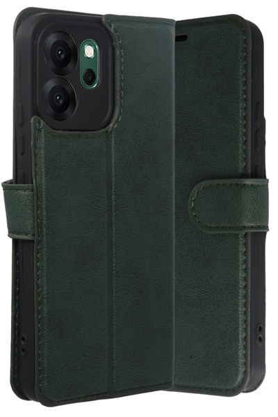 m.tk moveteck Oppo Reno 14F Case 360 Full Coverage Leather Textured Flip Wallet Stand with Card Holder Detachable Cover