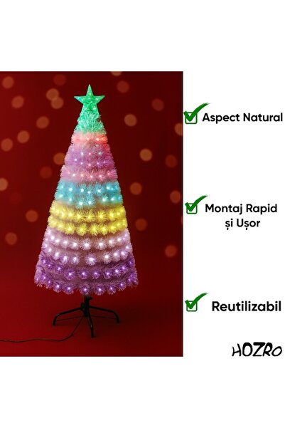 HOZRO Multicolor Artificial Christmas Tree, 210 cm – Modern Elegant Design