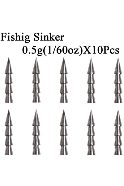 Choice 0.5g 10pcs/lot Fishing Insert Weight 0.5g 1g 1.5g 2g 3.2g 4g Weight Si...