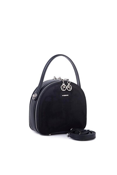 Nas Bag Mini geantă de mână și crossbody pentru femei (17x17 cm) din piele in...