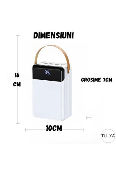 Tusiya External Battery 80000 mAh, TU&YA® 20W, Fast Charge, 3 x USB, Type-C, Quick Charge, Digital LED Dis
