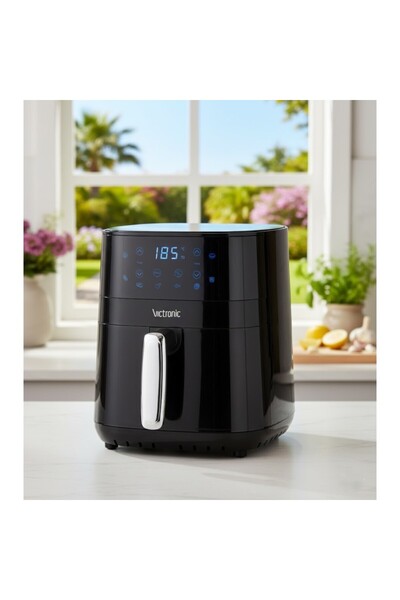 VICTRONIC Friteuză cu aer VC302, 3,5 L, 1400 W (negru+argintiu)