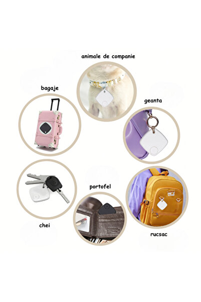 ambrasmart Ambrasmart smart locator, anti-loss with real-time location, children, animals, white