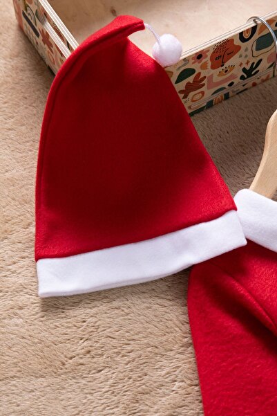 Cansın Mini Red Girl's Christmas Themed Hat Dress 23326