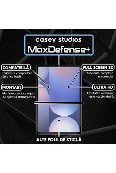 Casey Studios Folie Samsung Galaxy Tab S10+, Full Cover, Ultra HD, Anti Zgarieturi, Anti Socuri, Transparenta