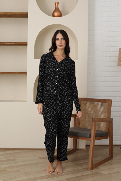 Angels Secret Star Patterned Viscose Women's Pajama Set