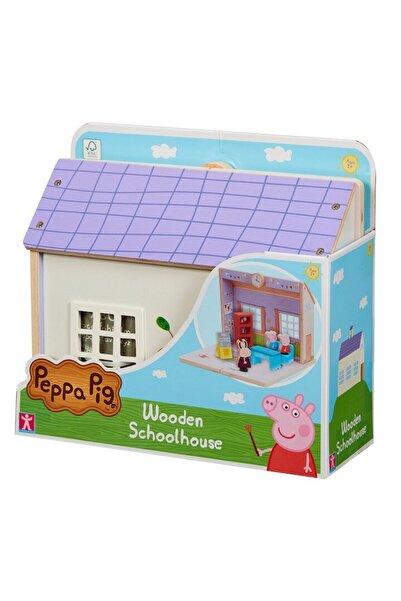Peppa Pig Wooden Play Set - School, with 3 Figurines