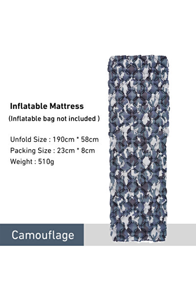 Choice Camouflage Outdoor Sleeping Pad Camping Inflatable Mattress Ultralight...