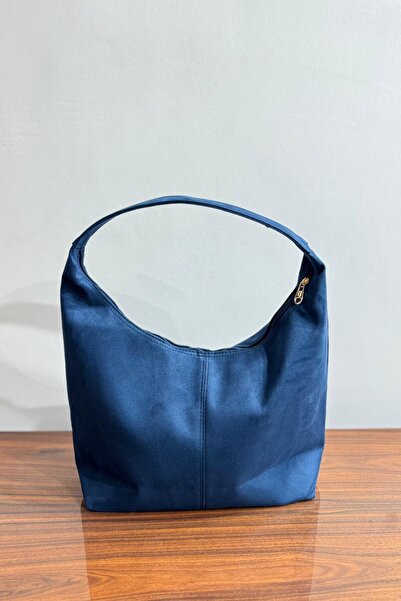 Gülşah collection Geantă de umăr din piele intoarsa - Albastru Marin