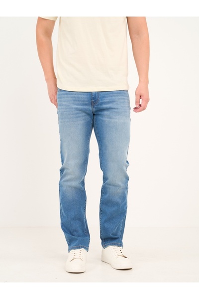 Kenvelo Men's regular jeans with faded look