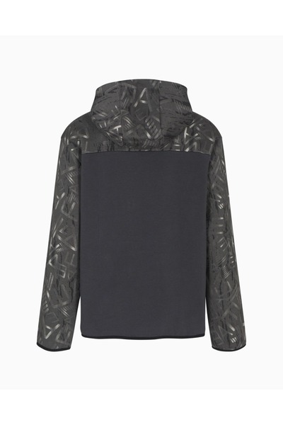 EA7 Men's TRAIN GRAPHIC SERIES M HOODIE HZ CO MONOGRAM INFILL Zip-up Hoodie