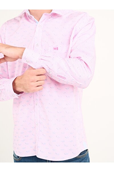Timeout Men's long-sleeved shirt with pattern
