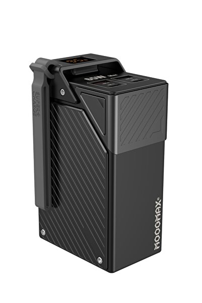 MOOGMAX Compact 30000mAh power bank. Powerful 65W portable charger. Four-port fast charging battery.