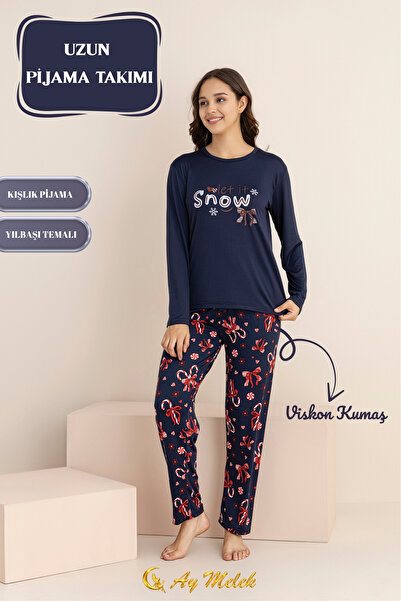 AYMELEK Women's Pajama Set Cotton Crew Neck Sleepwear