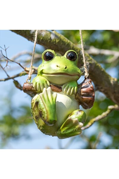 Choice 1pc Swinging Resin Frog Craft Garden Animal Statue Ornament Garden Resin Decoration