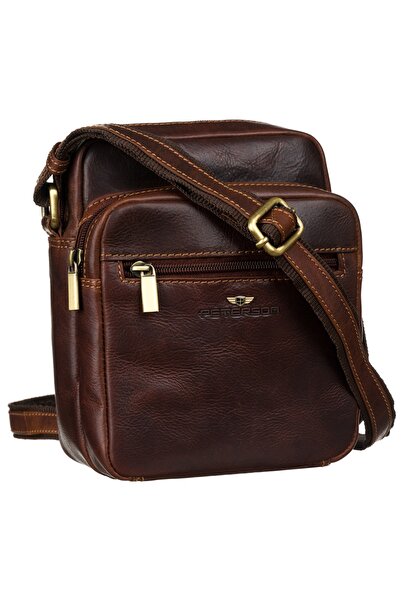 Other Geantă bărbătească spațioasă din piele cu buzunare - Peterson