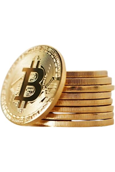 Kirpi 10 Pcs Bitcoin Souvenir Set, Gold Plated with Protective Cases