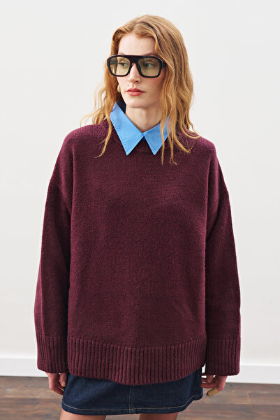 Manuka Chunky Oversized Sweater Burgundy