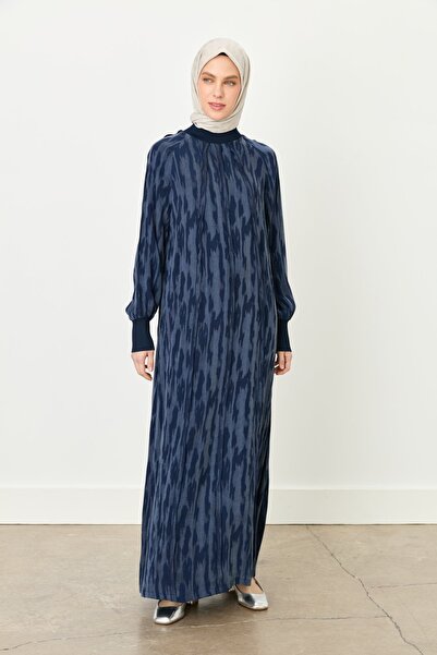 Nihan Ribanalı Cupra Elbise İndigo
