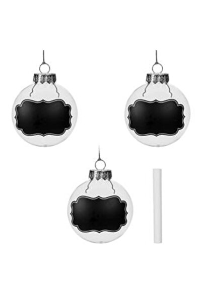 SHOPIENS Прозрачни коледни топки за елха за тебеширови творения 8 x 3 x 8 см ...