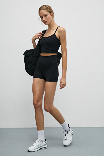 Urban Beat FLINTRA Γυναικείο κοντό μαύρο κολάν με μαλακή και ελαστική υφή με ...