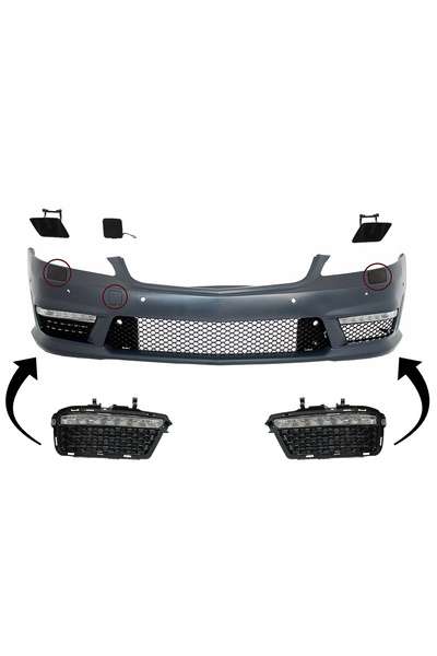 OEM Accesorii Bara Fata compatibil cu Mercedes S-Class W221 S63 S65 Design (2...