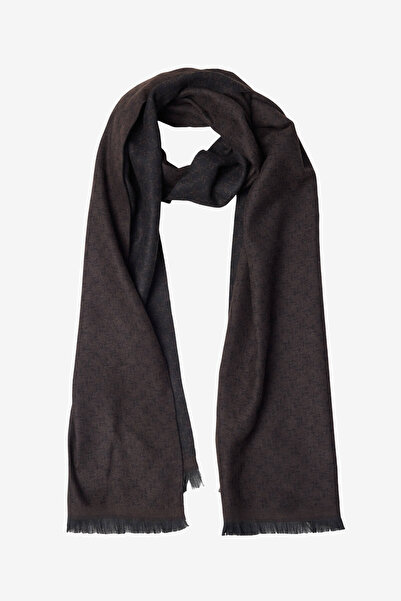 ALTINYILDIZ CLASSICS Чоловічий шарф стандартного крою з кавово-чорним візерунком