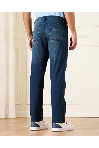 REDTAG Men Blue Straight Fit Denim Jeans