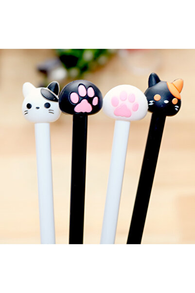 Choice مجموعة أقلام جل سوداء متنوعة من 4 قطع من Lytwtw's Cartoon Cat Claw Paw...
