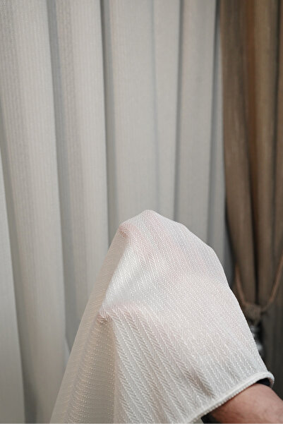 PAŞAMANLAR Balıksırtı Dokulu Şık Tül Perde – Bambu | Ütü Gerektirmeyen, Yoğun Dokulu Modern Model