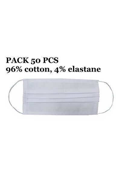 OEM Pachet 50 bucati MASCA de protectie cu pliuri din Bumbac 96% si elastan 4...