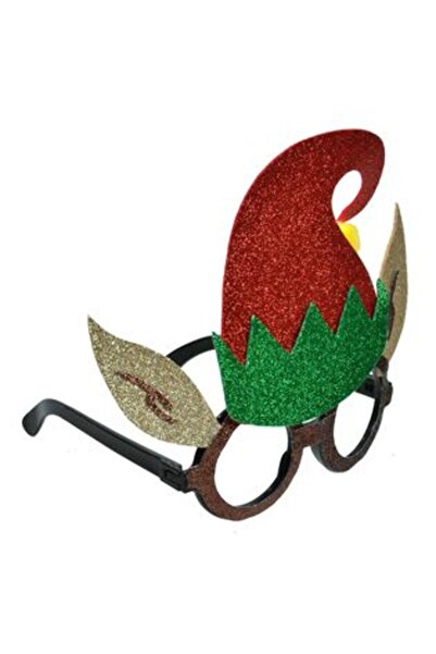 Silver Star Christmas Glasses, Hat & Elf Ears - Glitter