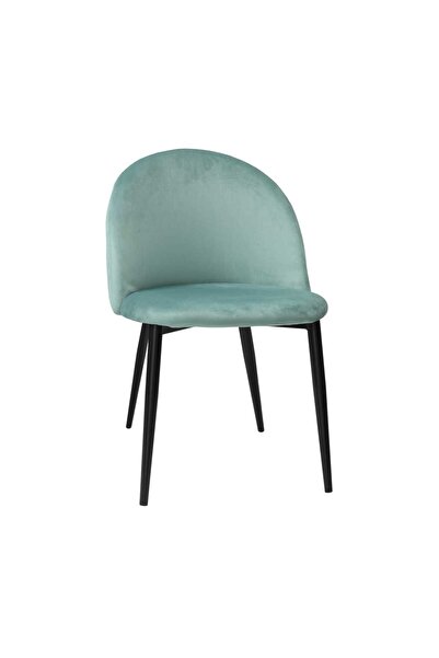 ARTA DOOR Bella Aqua Chairs Green Textile, Black Leg - Skandinav, HoReCa, Kitchen, Living Room, Bedrooms