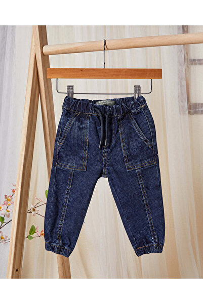 REDTAG Infant Boys Navy Jogger Stretch Denim Jeans