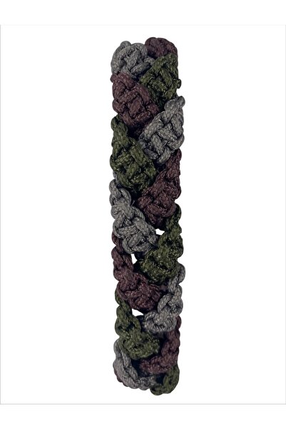PARACORD Kahverengi Gri Haki Özel Örgü Bİleklik