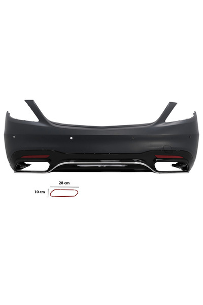 OEM Bara Spate cu Difuzor si Ornamente tobe - Mercedes S-Class W222 Facelift ...