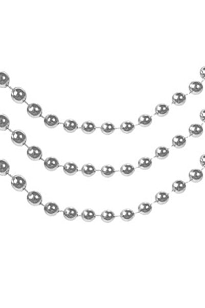 SHOPIENS Ghirlanda Decorativa de Craciun cu Perle Argintii 5 m
