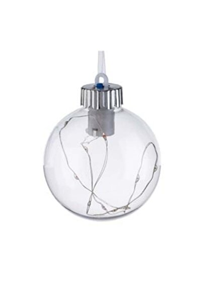 SHOPIENS Glob de Crăciun transparent cu LED colorat Ø8 cm