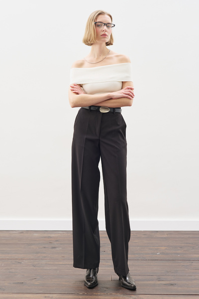 Manuka Long Leg Straight Pants Black