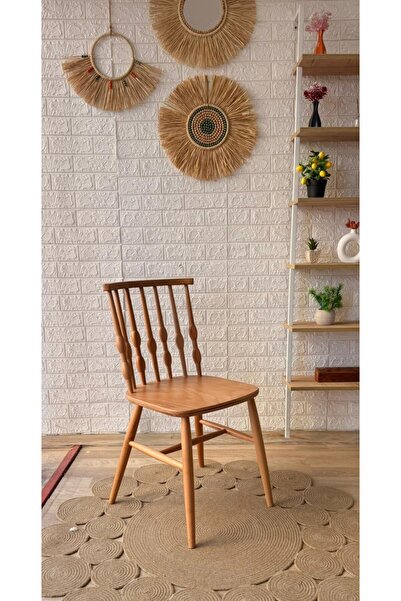 silla Concept Boncuk Sandalye Naturel Ahşap Sandalye